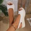 Fashion Sandals for Women Summer 2025 Fashion PU Leather Platform Sandles Woman Light Buckle Strap Beach Sandalias Mujer