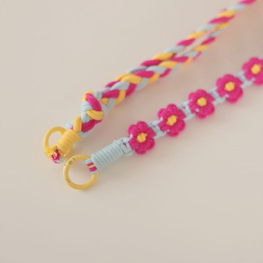 Torba na ramię 2 w 1 Długi Boho Etui na Telefon Sznurek Brelok Szydełko Makrama Pasek na Nadgarstek Dekoracja Plecaka