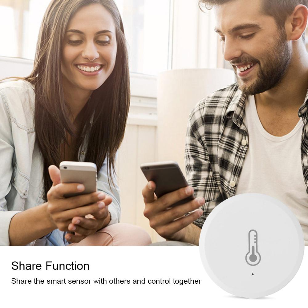 ZigBee Temperature Humidity Sensor with Alarm Function APP Control Indoor Temperature Humidity Monitor Smart