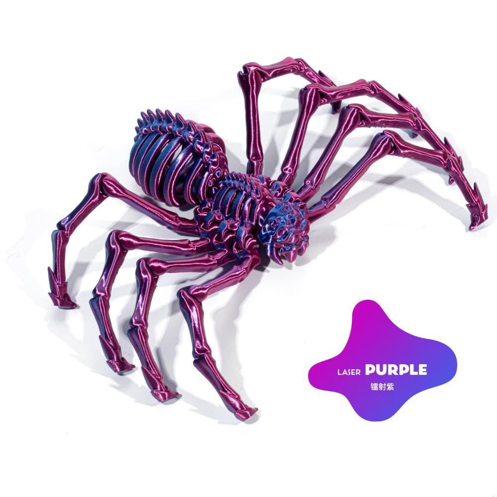 3D Printing Spider Animals Toy Realistic Colorful Spider Figurine Articulated Fidget Toy for Spider Lovers Halloween Home Decor