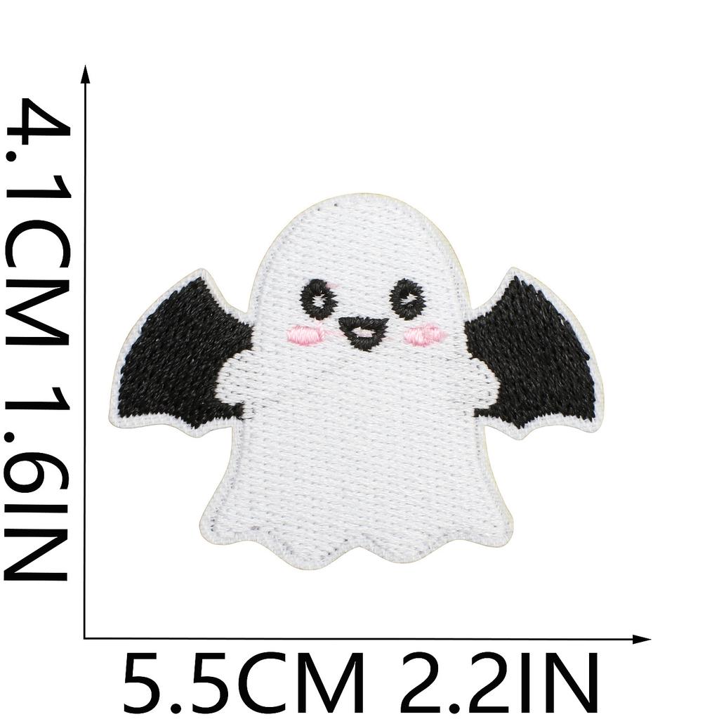 Ghost Embroidery Cloth Sticker Halloween Piao Ghost Patch Sticker Festive Atmosphere Dress Up Embroidery Label Pumpkin Spider Web