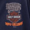 Harley Davidson Back Print BOURBON STREET Short Sleeve T-shirt XL Navy Men's Used