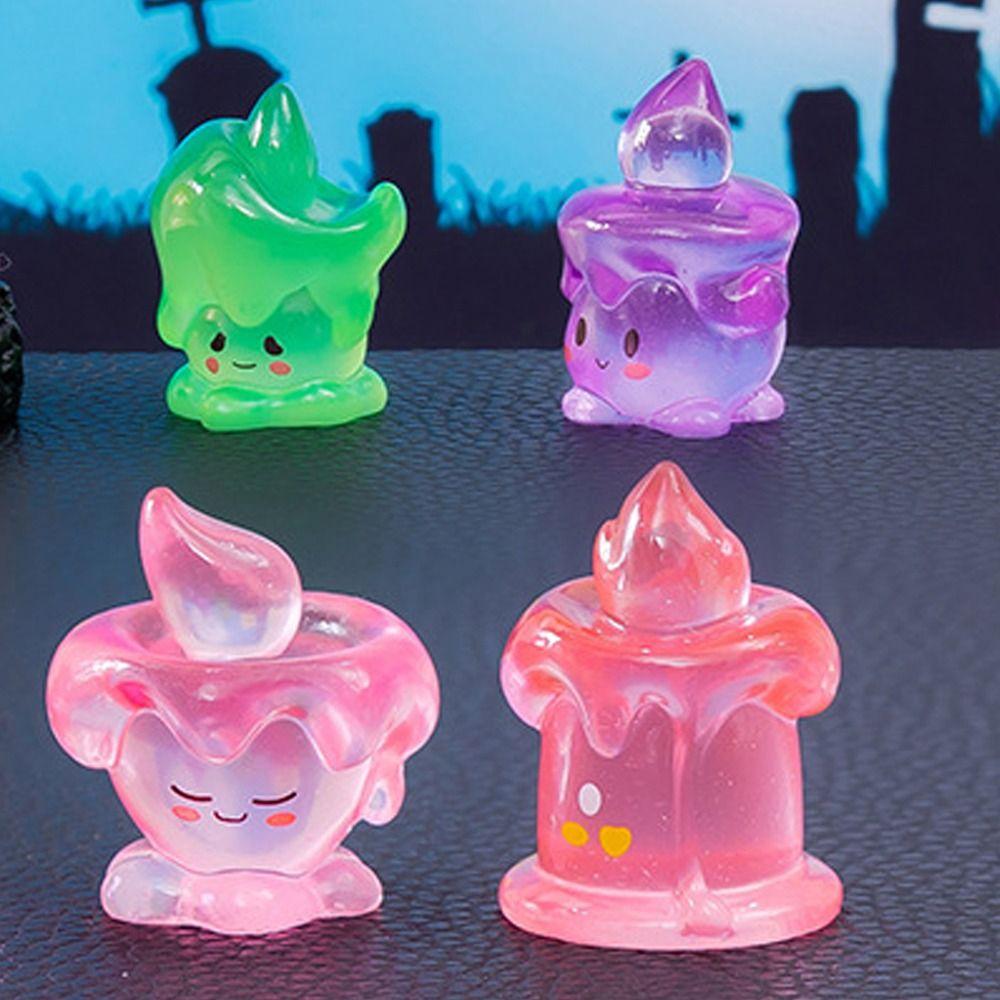 Colored Mini Candle Ornament Mini Candle Statue Halloween Candle Figurine  Halloween Decor Gifts