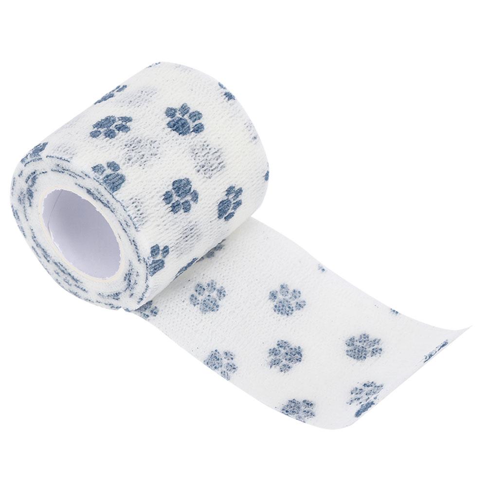 Self Adhesive Pet Bandage Breathable NOn Woven Cats Dogs Injury Elastic Body Wrap Blue