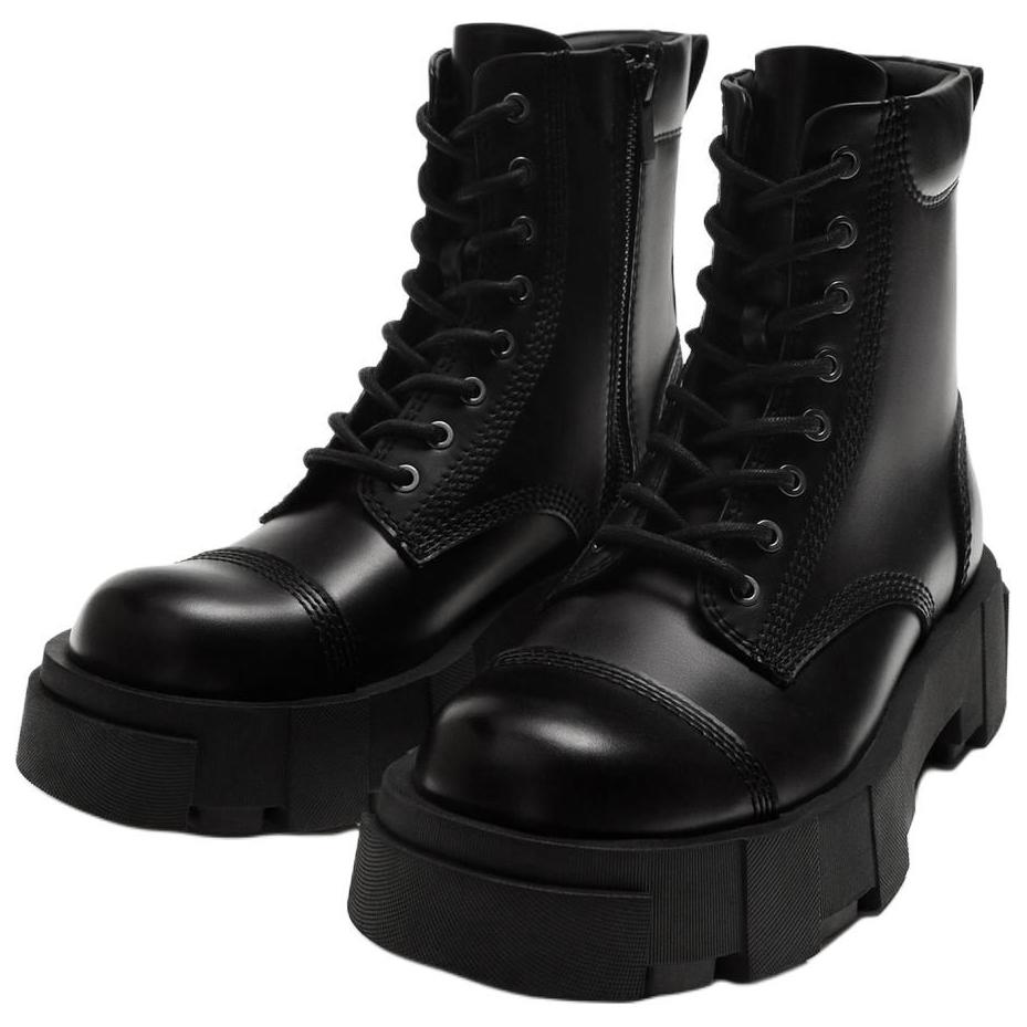 Zara Pu Comfortable Minimalist Short Martin Boots Men Boots Black 12019520-38