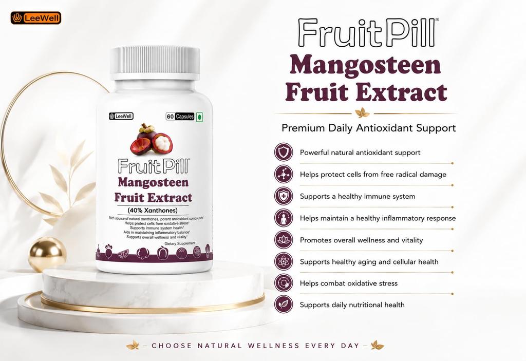 Pigułki owocowe Ekstrakt z owoców mangostanu 500 mg, 60 kapsułek