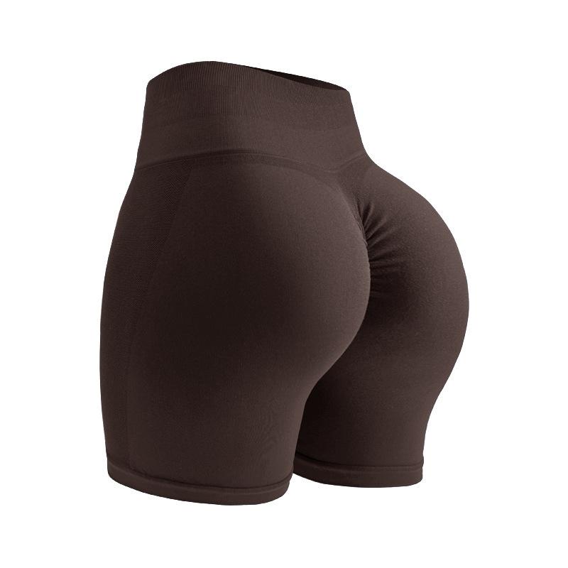 Yoga Shorts Nude Peach Buttocks Tight Fit High Waist Seamless Fitness Exercise Yoga Shorts For Women