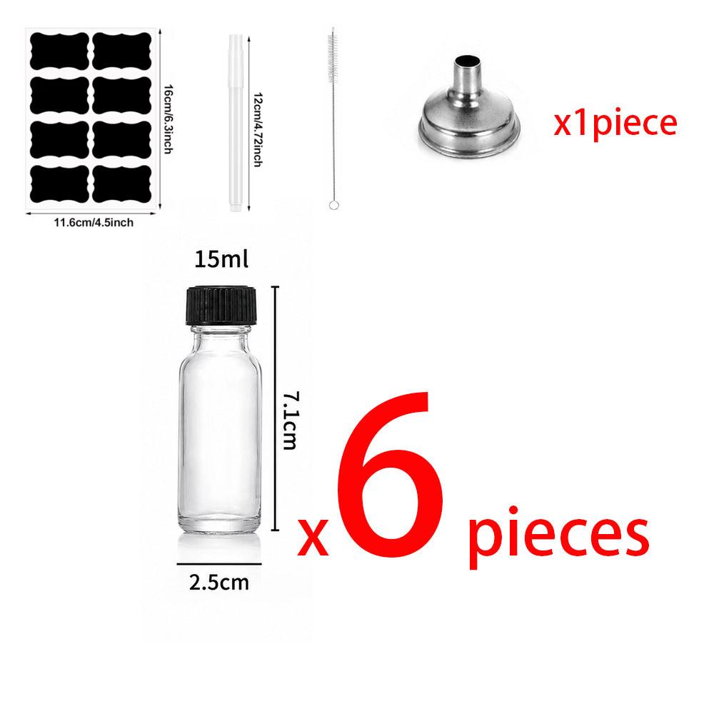 12PCS 60ml Small Glass Bottles With Airtight Lids Clear Sample Boston Bottle/Vials/Containers For Juice Ginger Shots Potion Oils