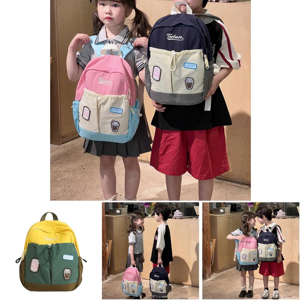 Kids Kids Backpack With Simple Solid Color Design And Nylon Material For Early Learning Activities