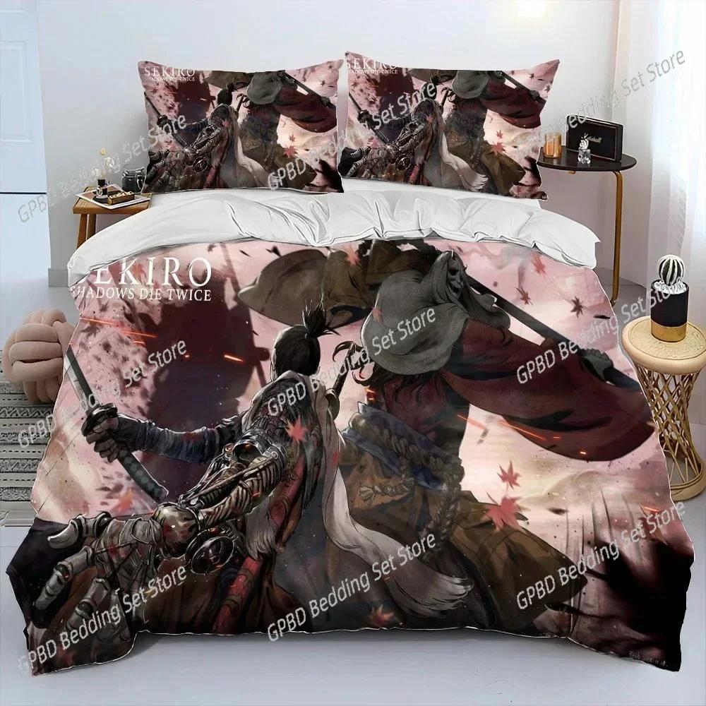 Comforter S-Sekiro Shadows Die Twice Game Bedding Set 3D Printed Suitable For Bedroom Kids Home Textile