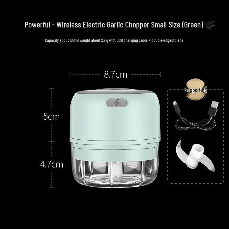 Zhish Wireless Electric Garlic Chopper & Food Processor