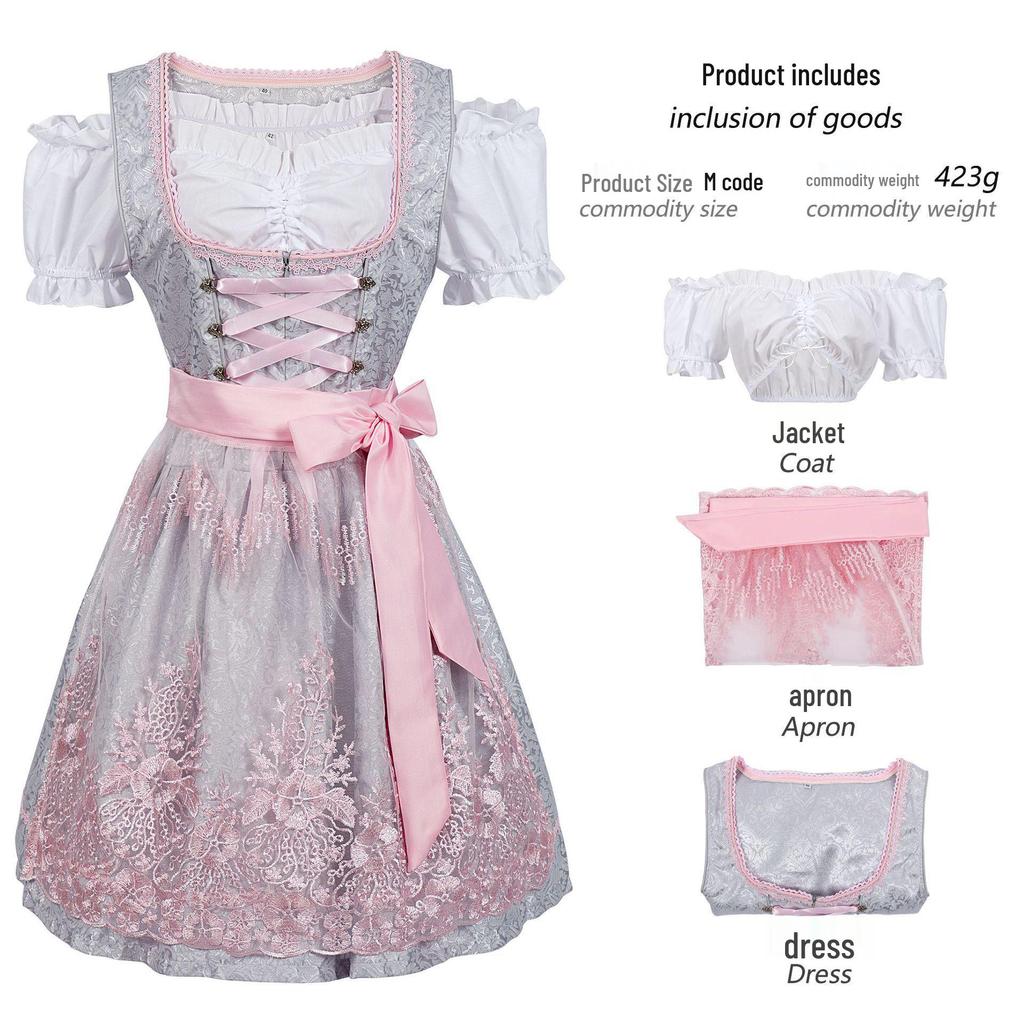 Bavarian Oktoberfest Women's Costume Set - Halloween Carnival Outfit
