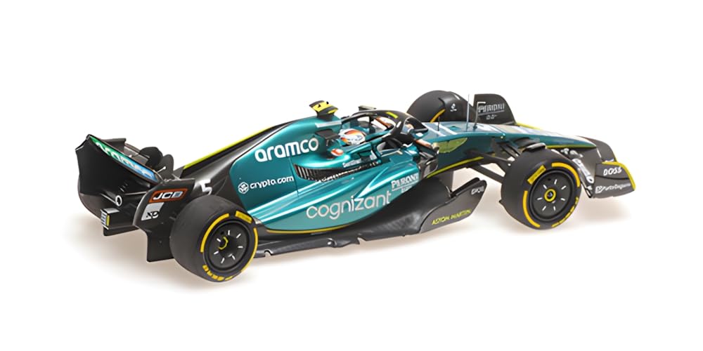 Mini Champs 1/43 Aston Martin Aramco Cognizant F1 Team AMR22 2022 Abu Dhabi GP Last Race Sebastian Vettel