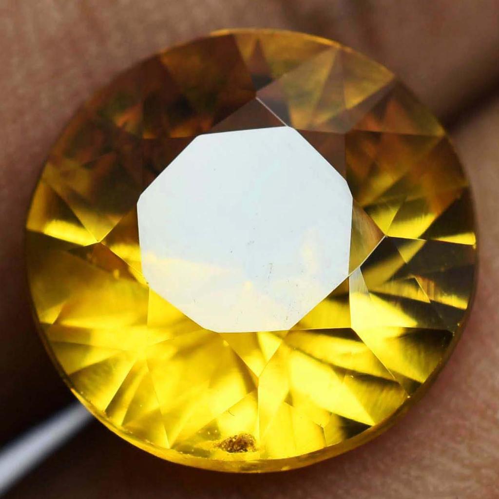 Yellow Ceylon Sapphire 7.30 Ct Natural Round Cut Loose Gemstone