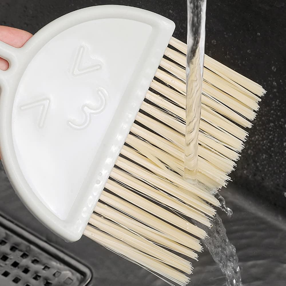 Hand Broom and Dustpan Set, Computer Desk Keyboard Hand Broom Sofa Pet Cage Cleaning Brush, Mini Brooms and Dustpans for Indoor, Kitchen, and Car