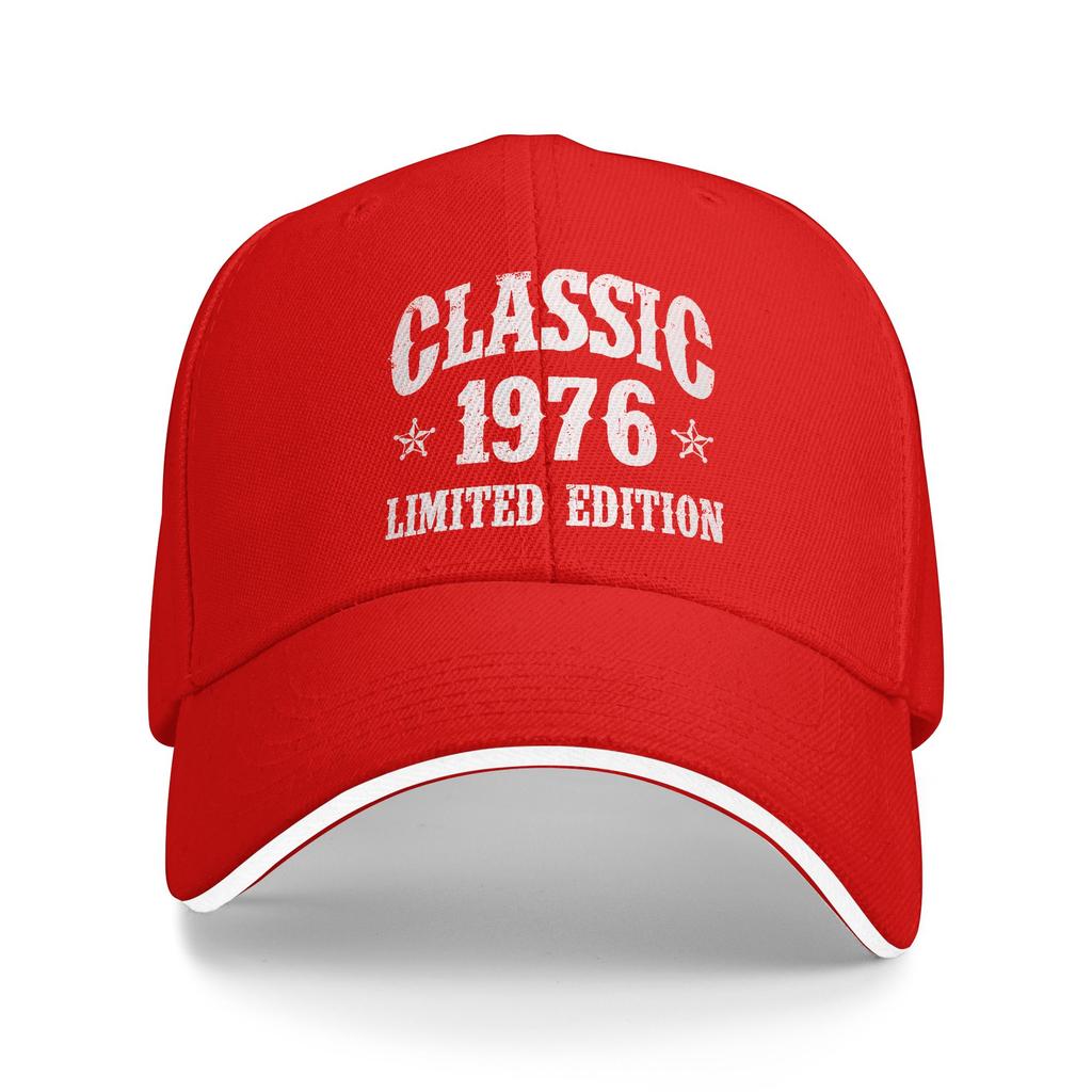 Vintage 1976 Limited Edition Birthday Baseball Cap Streetwear UnisexTeens Hip Hop Hats Design Running Hippie Baseball Caps Gift