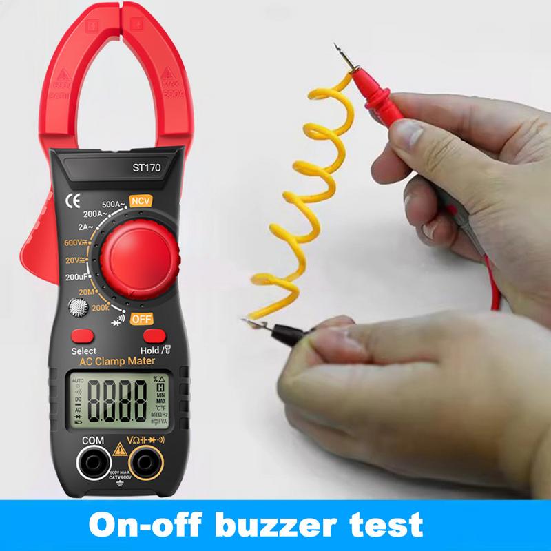 Electric Meter Tester Smart Clamp-On Multimeter 500A Electrician Tools AC Current Live Wire Test Amp Voltage Tester With AC/DC