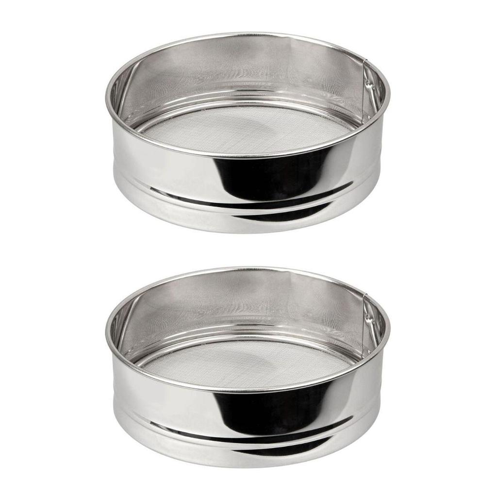 Ensemble de 2 Tamis de cuisine inox extra fin - FACKELMANN - Basic - 18 cm