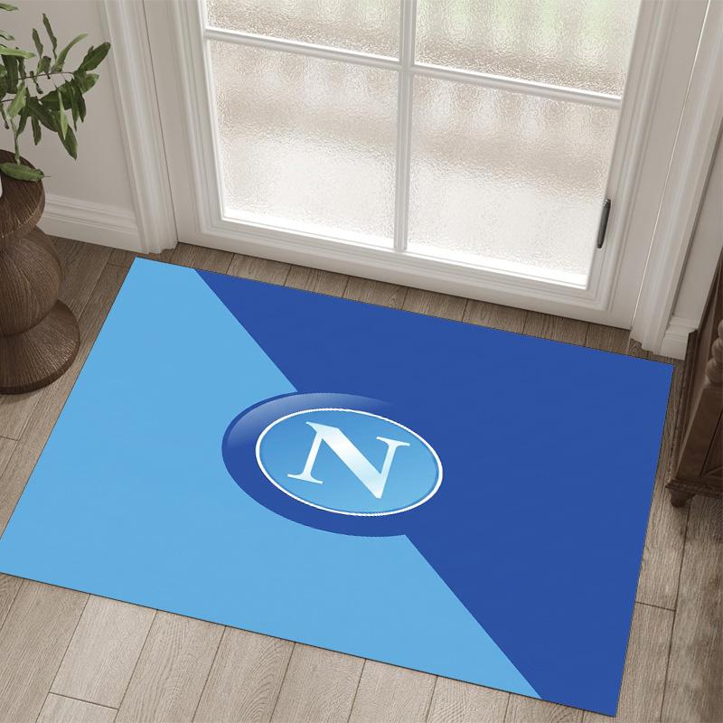 Napoli FC Design Crystal Velvet Carpet Cozy Non?Slip Printed Rug For Bedroom Living Room Entrance