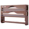 Easy Install and Wood Plastic Wrap Cutter and Organizers for Quick Cutting Action and Simple Cleaning in Any Kitchen