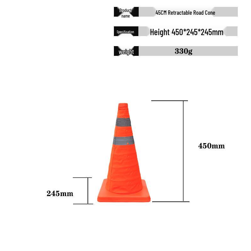 70CM Lightweight Retractable Anti-Collision Bollard Parking Cone