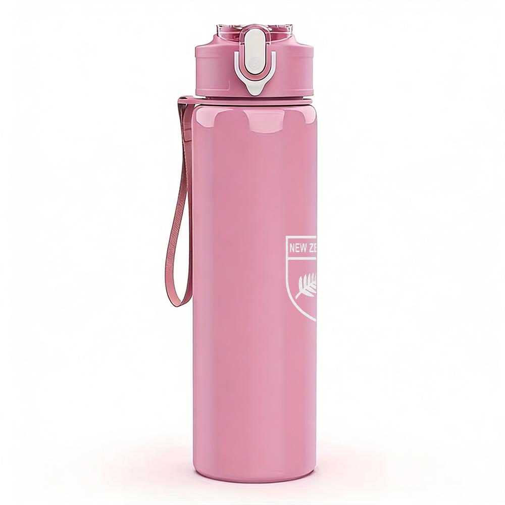 PC Number Ten Minimalist Grey Text Print 750ml colorful plastic sports water bottle leakproof pop up lid with straw for outdoor work home use