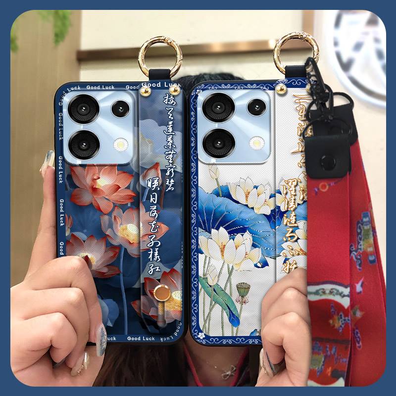 Elderly Lady Durable Phone Case For UMIDIGI G9 5G/Note9 5G For Mom Waterproof Kickstand Phone Holder Ring Back Cover