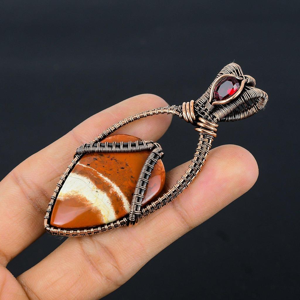Mookaite 999 Copper Wire Wrapped Pendant Handmade Gemstone Jewelry, Gifts For Wife Brand New Pendant