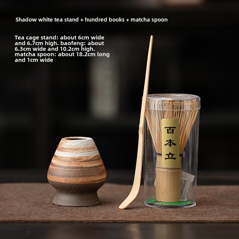 Japanese-style Matcha Tea Set Baibenli Tea Brush Song Dynasty Ordering Tool Three-piece Set of Bamboo Tea Knot