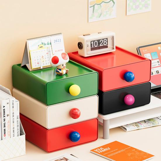 Storage Box Large Capacity Plastic Storage Box with Pull-Out Drawer Organizer for Hair Accessories Jewelry Sundries