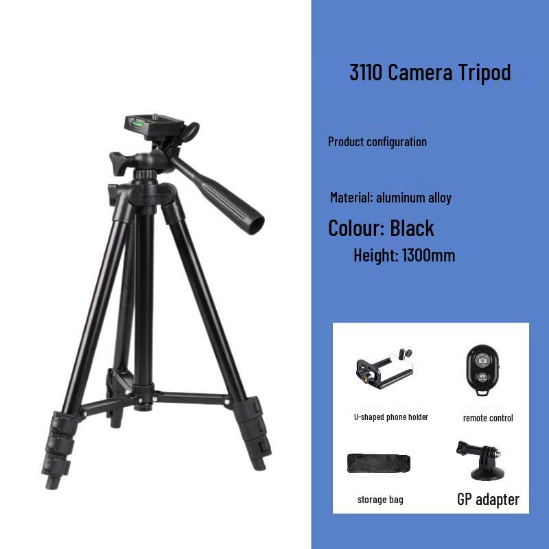 Aluminum Mobile Phone Holder & Projector Stand with Remote Control Tripod for Outdoor Shooting & Live Streaming