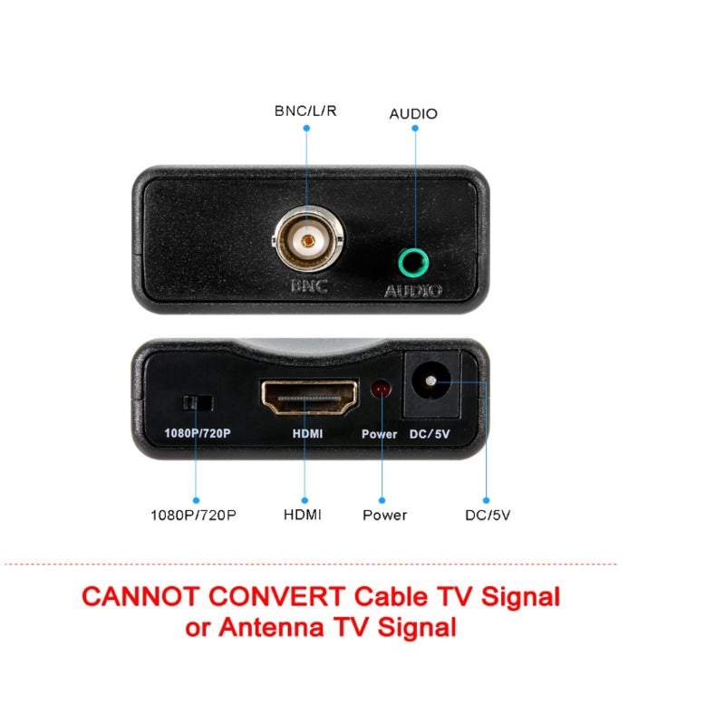 Video Cables & Adapters Mobile Phone Bnc To Hd Video Converter Female Hdmi Adapter Box For Security Camera Cctv Monitor With 720P / 1080P Output Switc