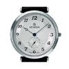 Grovana Belleville Lederarmband Silbernes Zifferblatt Quarz 1276.5532 Herrenuhr