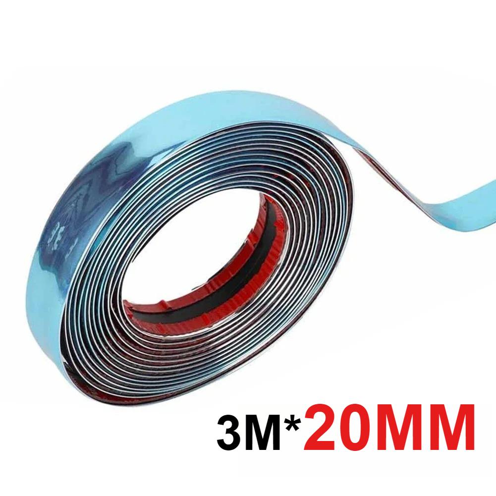10/20MM Universal Electroplated Bright Strip,car Door Bumper Strip,decorative Silver Chrome Strip,anti-collision Design Window Trim Strip