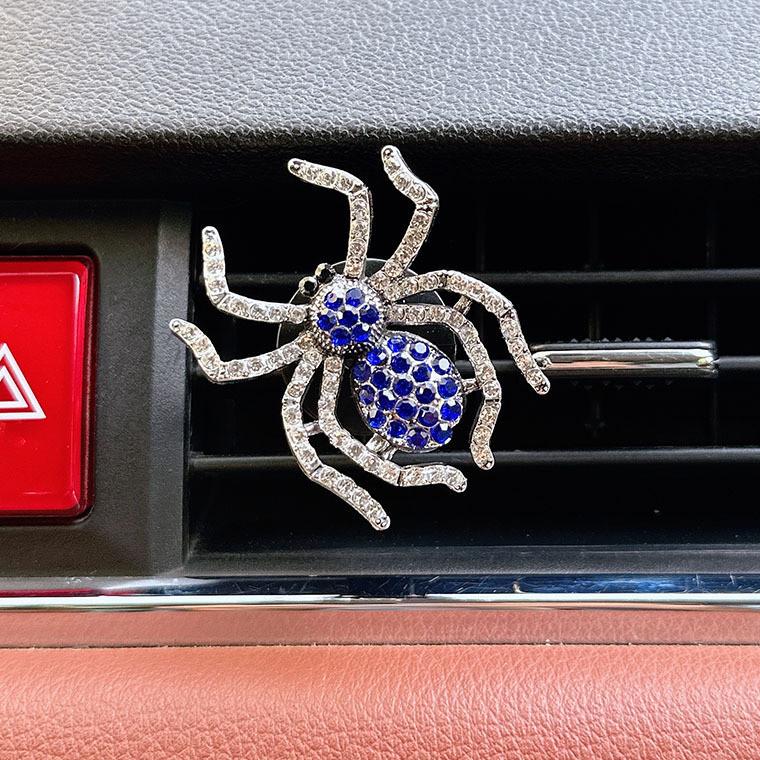 Sparkling Spider Car Perfume Clip Metal Material Various Colors Air Vent Mount Decorative Fragrance