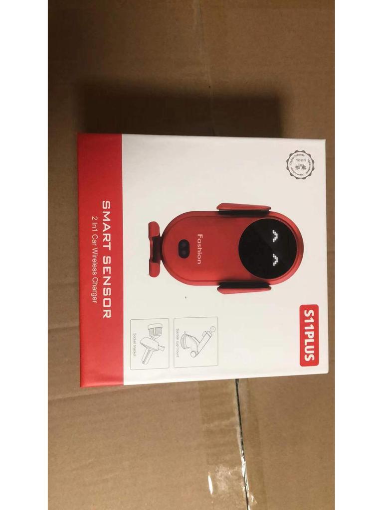 Chargeur de voiture sans fil à induction infrarouge S11, support de téléphone à charge rapide 10 W/15 W avec effets sonores