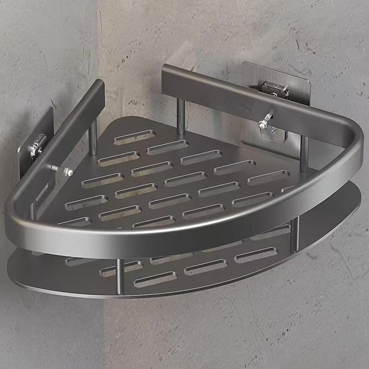 Punch-Free Bathroom Cabinet Shelf: Wall-Mounted Storage Rack for Toiletries & Washstand Supplies