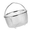 Mesh Steaming Basket Stainless Steel Comfortable Handles Heat Resistant Steaming Basket for Cooking Kitchen 20x21cm