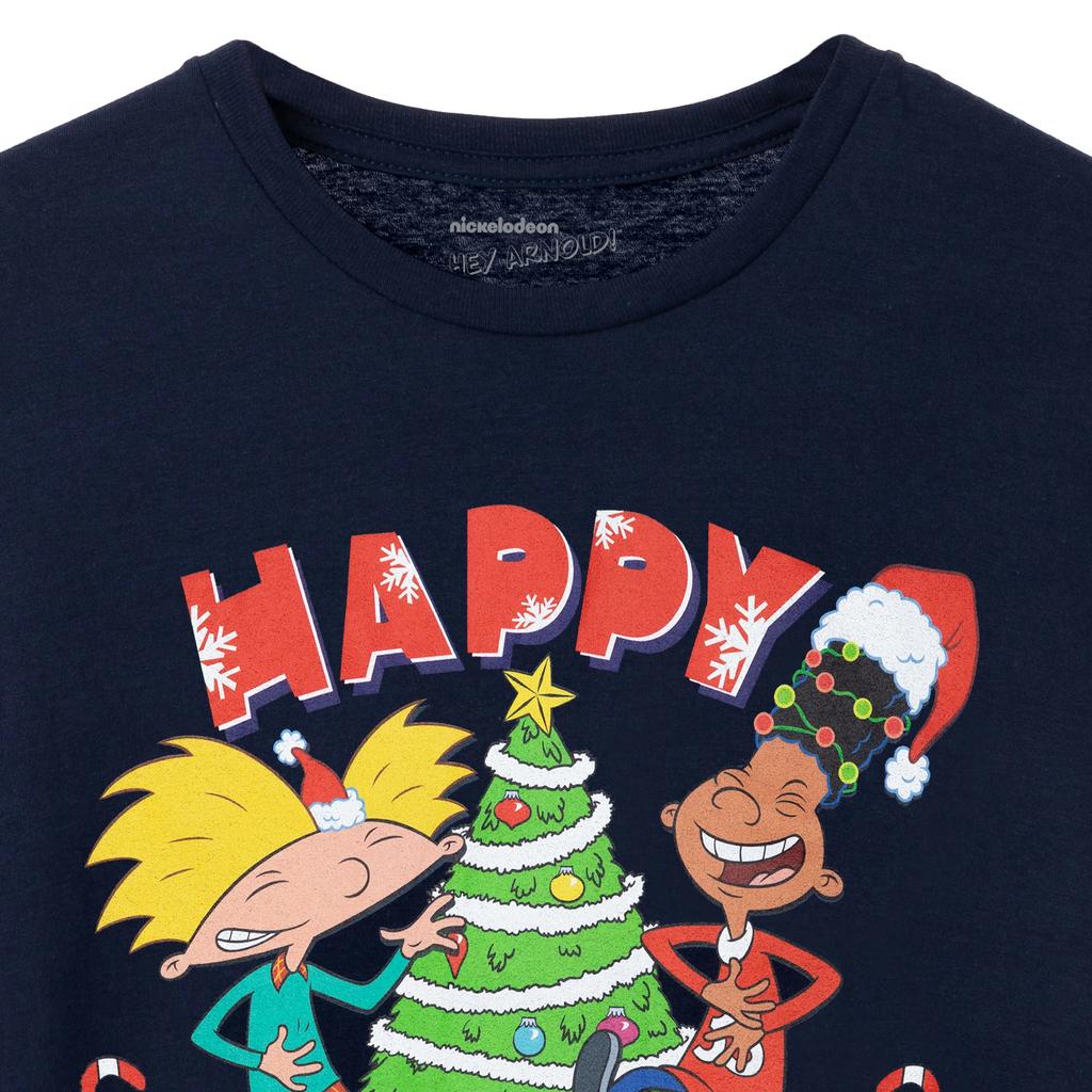 Hey Arnold! Mens Happy Holidays Homie Christmas T-Shirt