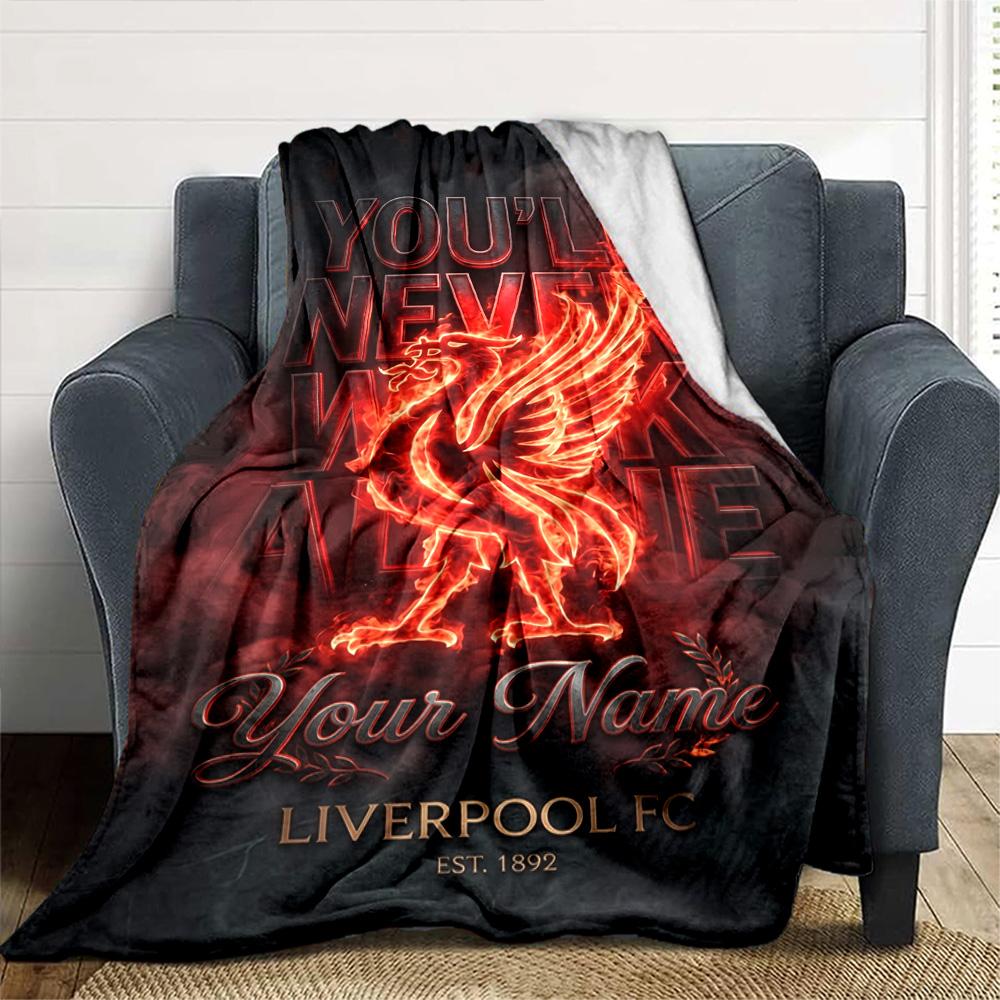 Liverpool Gepersonaliseerde Textiel Deken Multifunctionele Gepersonaliseerde Deken Zacht Warm Gezellig Plaid Voor Bank Kantoor Zee Strand Bed Vier Seizoenen Multifunctioneel