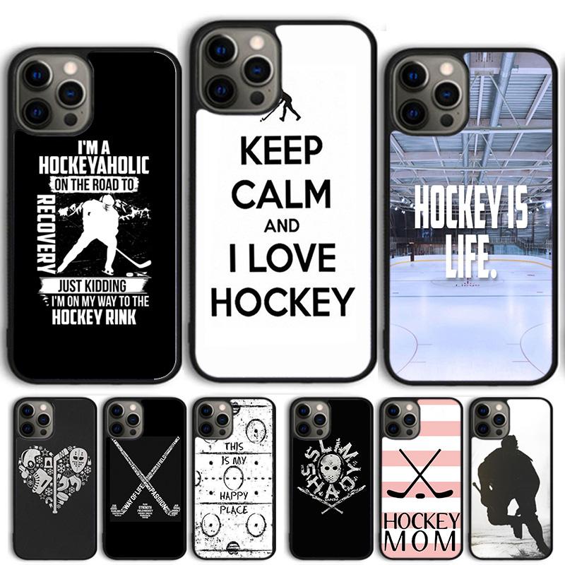 Hockey Canvas Style Phone Case Cover For iPhone 17 Air 15 16e 14 13 12 Pro Max 11 Pro Max Plus Coque Shell