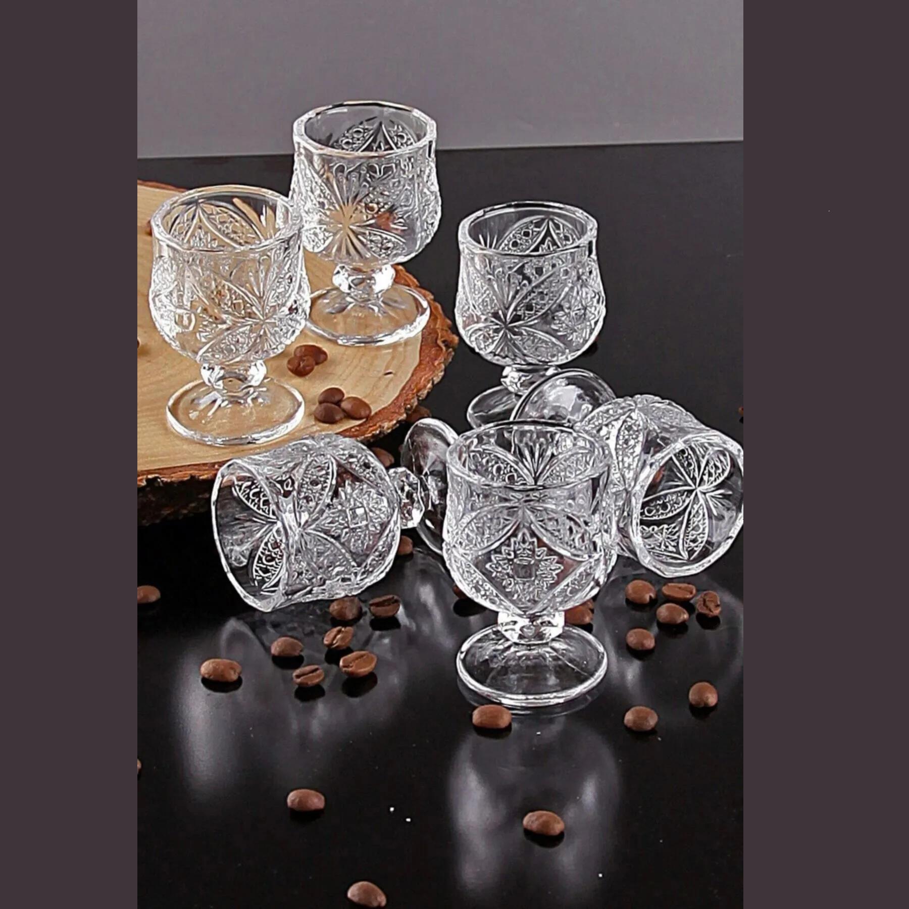 

Crystal Cut 6 шт. Кофе мини-стакан для воды с боковой подставкой