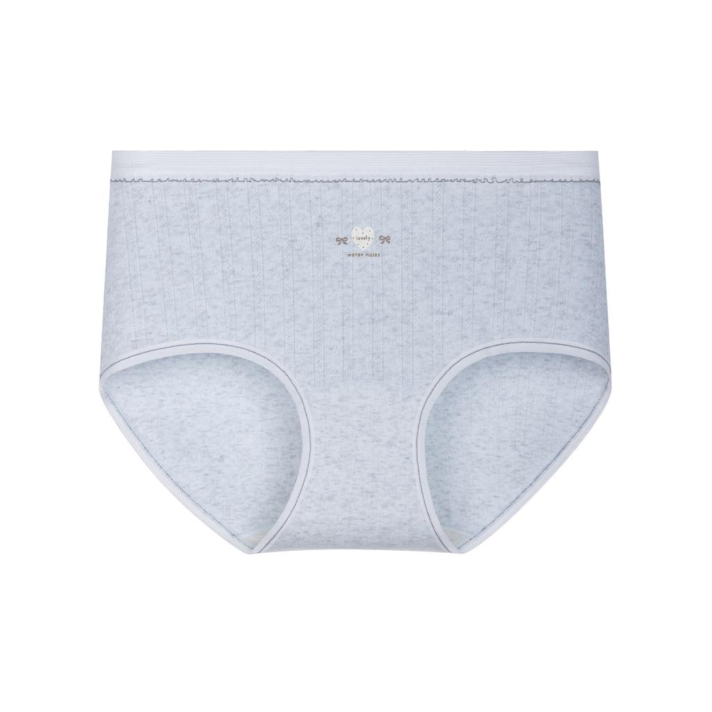 Plus Size Women's Color Yarn Cotton A Class Extended Crotch Mid Waist Briefs