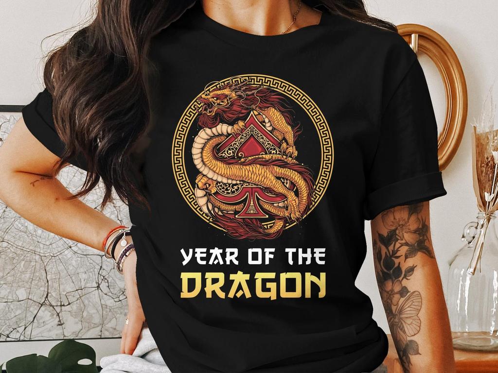 Chinese New Year Dragon T-Shirt, Lunar New Year Zodiac Shirt, Year of the Dragon Tee, Asian Festival Top, Dragon Shirt
