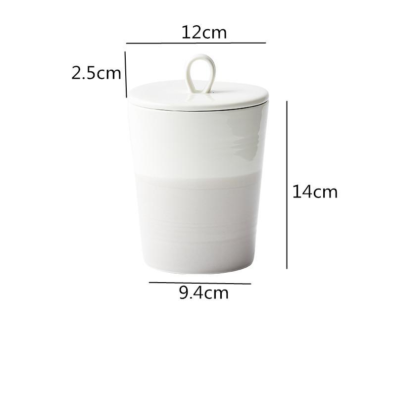 Ceramic Sealed Jar Storage Tank with Cover Candy Jar Home Kitchen Decoration Storage Container Food Storage Bottle Organize Box