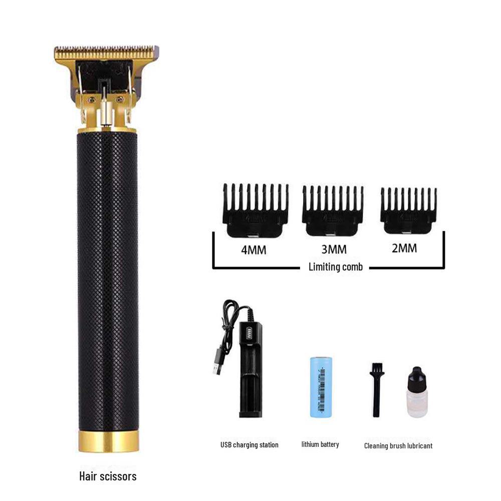 

Машинка для стрижки волос Buddha: Электрическая машинка для стрижки волос T9 в стиле ретро с разделочным ножом для точной укладки и подравнивания волос с помощью масла Black hair clipper charger