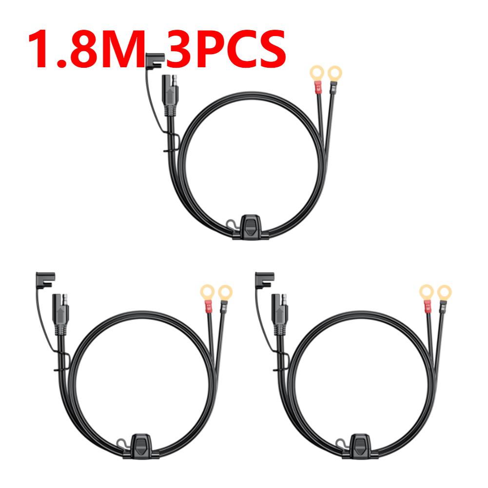 12-24V Ring Terminal Cable Connector Moisture-proof 18AWG 2 Pin To O Ring Terminal Extension Cord for Battery Charger/Maintainer