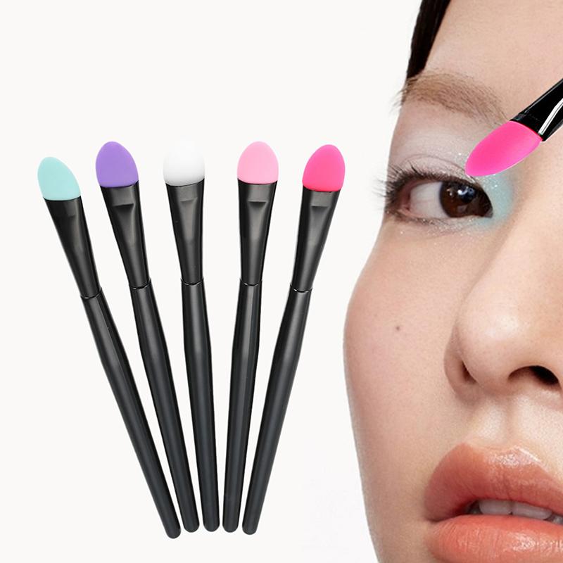 Pennello per ombretto in silicone morbido Pennello per trucco Strumenti cosmetici professionali per il viso per le donne Pennello per rossetto Applicatore per rossetto