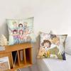 Skip And Loafer Youth Campus Animation Pillow Case Square Pillow Bedroom Sofa Leisure Comfort Living Room Home Decoration 40X40