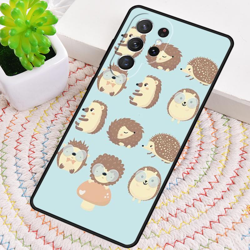 Hedgehog Cute Silicone Phone Case For Samsung Galaxy Note 10 Pro S26 S25 S24 S23 S22 S21 Plus S25Ultra Capa Cover